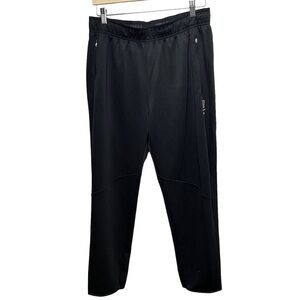 FILA BLACK JOGGING PANTS SIZE MENS MEDIUM POCKETS DRAWSTRING STRAIGHT LEG